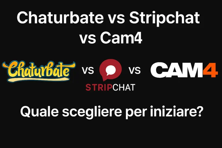 Chaturbate vs Stripchat vs Cam4 - Quale Scegliere
